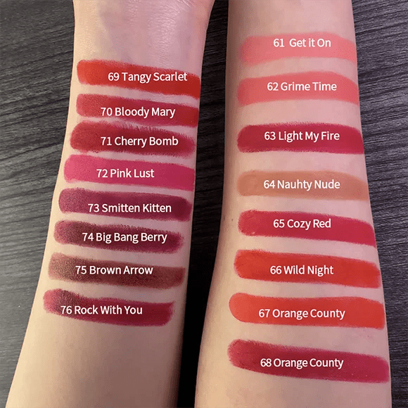 CHARMACY 16 Colors Waterproof Velvet Lipstick — Long-Lasting Matte Lip Makeup | Mzunye