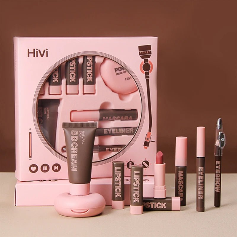 Christmas Makeup Gift Set — 9 Lipsticks, BB Cream, Mascara, Eyeliner & More - Mzunye