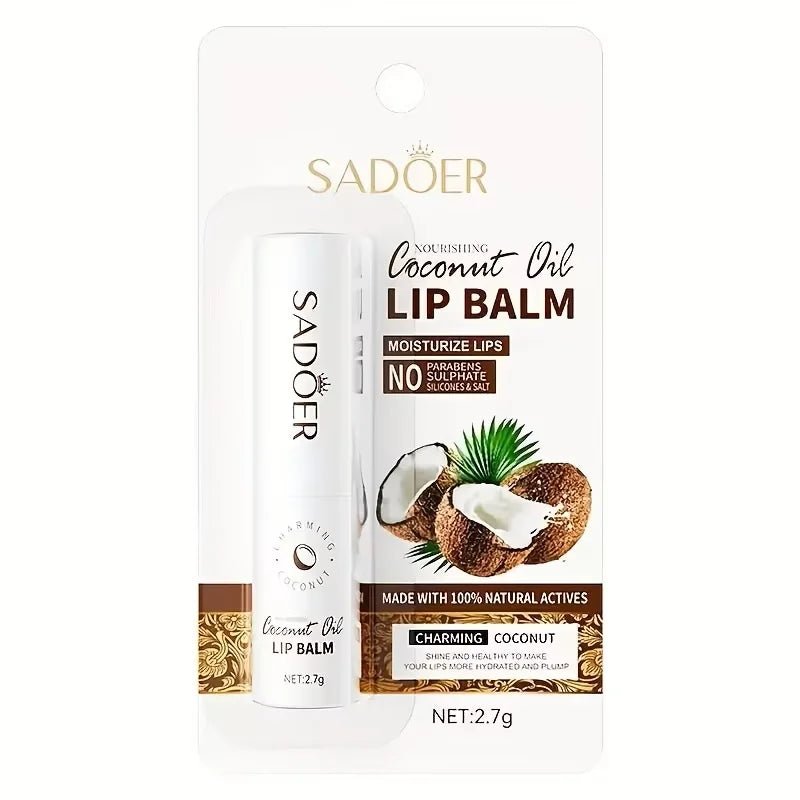 Coconut Lip Balm Lasting Nourishment and Moisture for Men and Women Daily Care Lip Balm - Mzunye