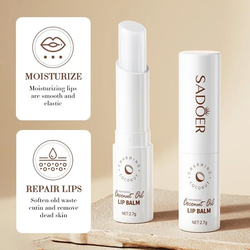 Coconut Lip Balm Lasting Nourishment and Moisture for Men and Women Daily Care Lip Balm - Mzunye