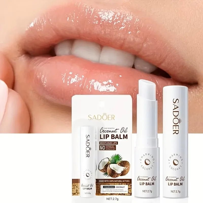 Coconut Lip Balm Lasting Nourishment and Moisture for Men and Women Daily Care Lip Balm - Mzunye