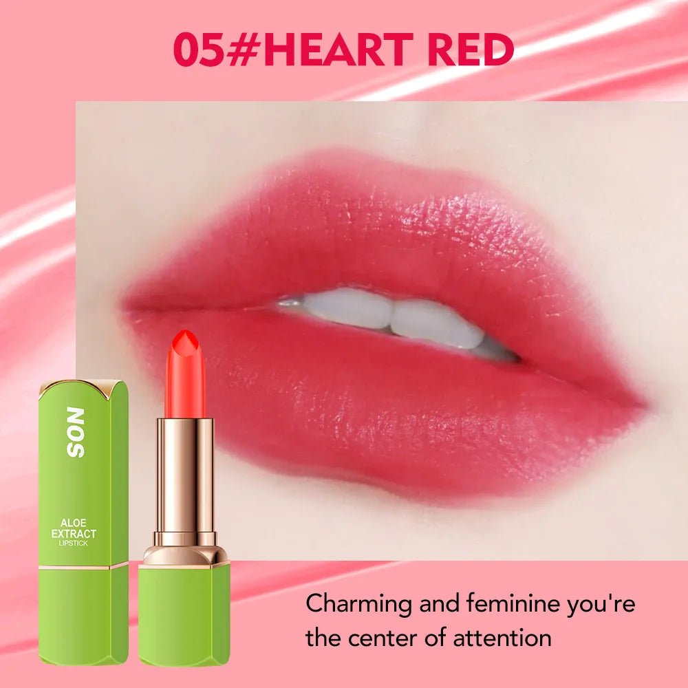 Colorful Natural Lip Gloss Lipstick — Waterproof Long - Lasting Non - Smudge Moisturizing Female Makeup in 6 Shades - Mzunye