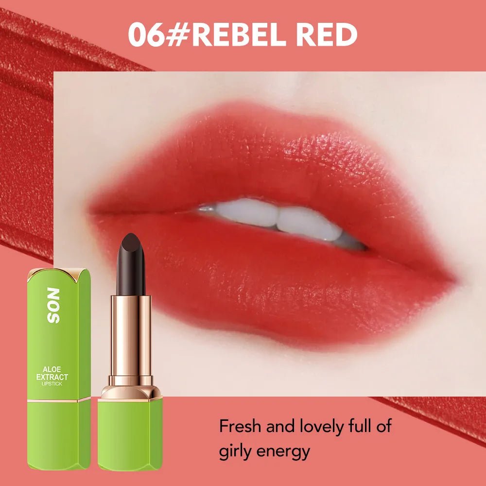 Colorful Natural Lip Gloss Lipstick — Waterproof Long - Lasting Non - Smudge Moisturizing Female Makeup in 6 Shades - Mzunye