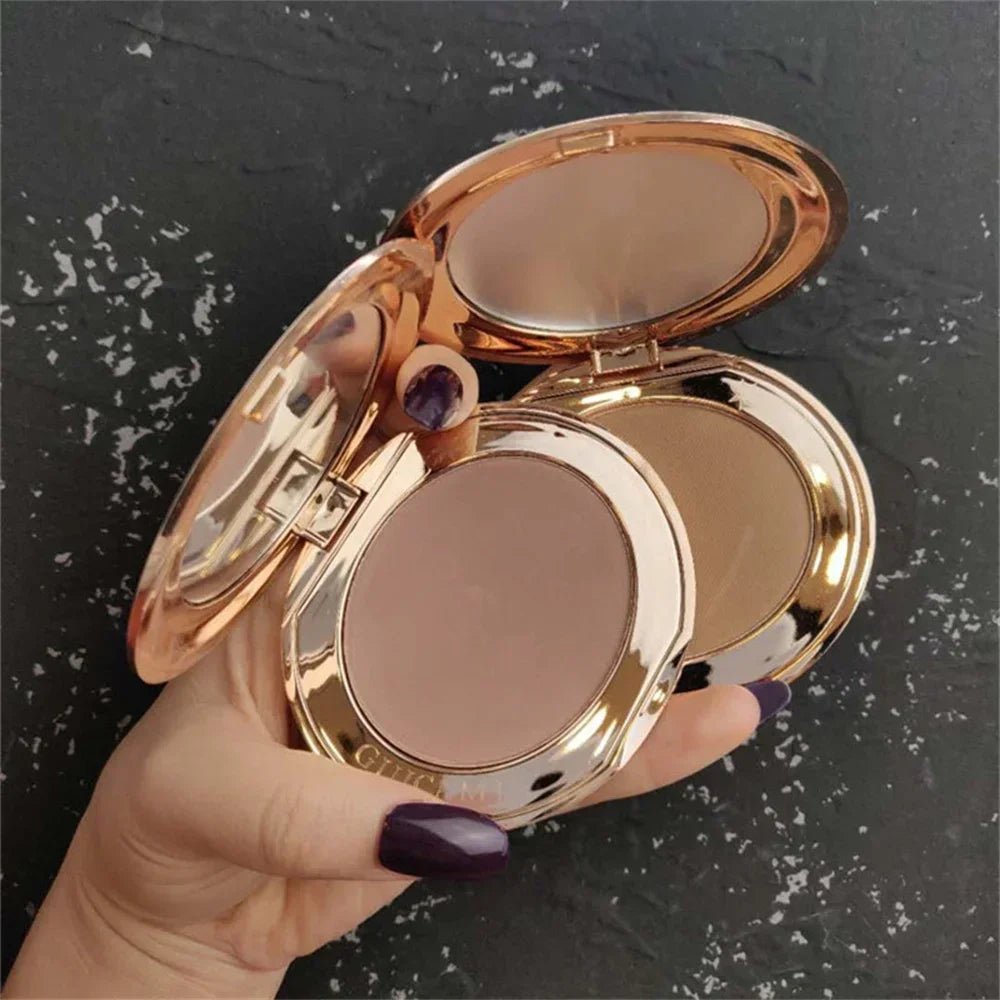 Contour & Bronzer Palette — Face Sculpting Shadow Powder, Nose Contour & Concealer | Light & Dark Brown - Mzunye