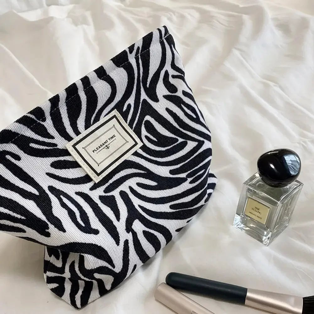 Corduroy Cosmetic Bag – Large Capacity Travel Makeup & Toiletry Organizer - Mzunye