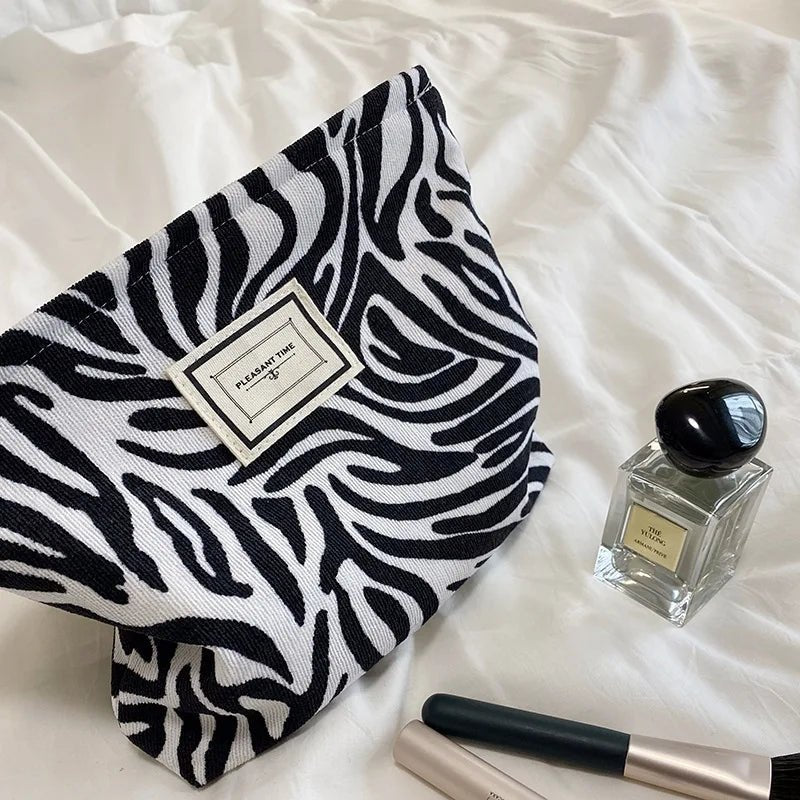 Corduroy Cosmetic Bag – Large Capacity Travel Makeup & Toiletry Organizer - Mzunye