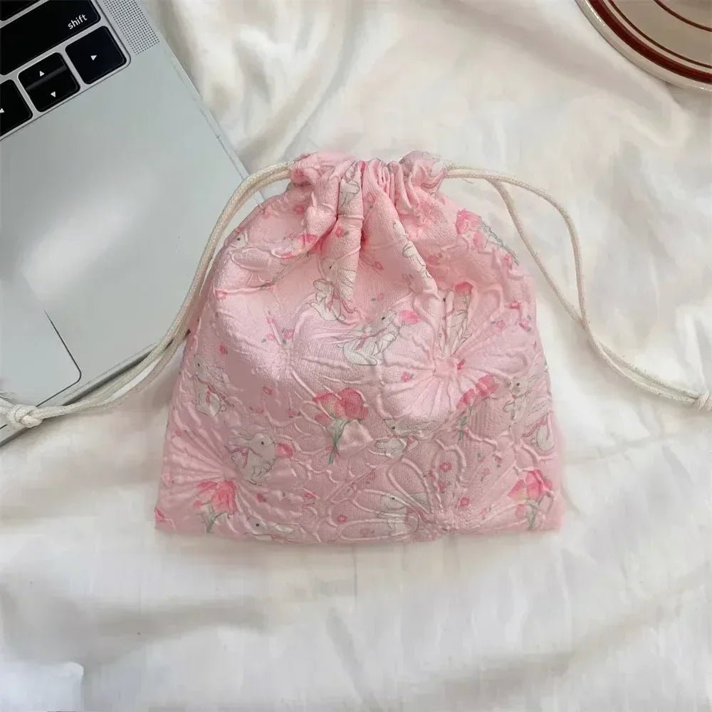 Cute Bear Drawstring Storage Bag – Large Capacity Cosmetic & Travel Organizer - Mzunye