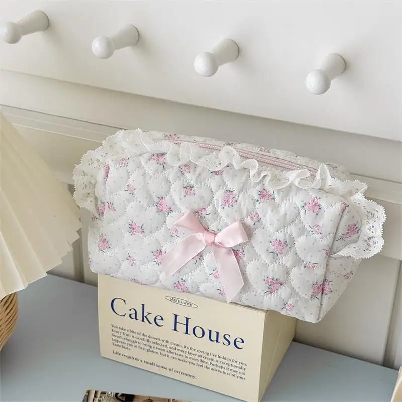 Cute Bow Cosmetic Bag – Large Capacity Travel Makeup & Toiletry Organizer - Mzunye