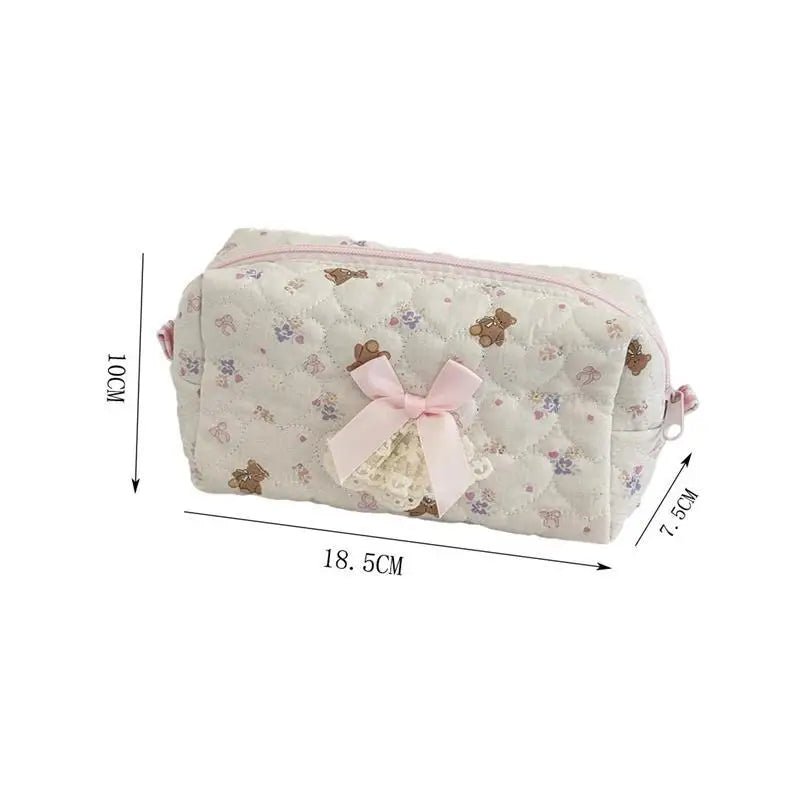 Cute Bow Cosmetic Bag – Large Capacity Travel Makeup & Toiletry Organizer - Mzunye