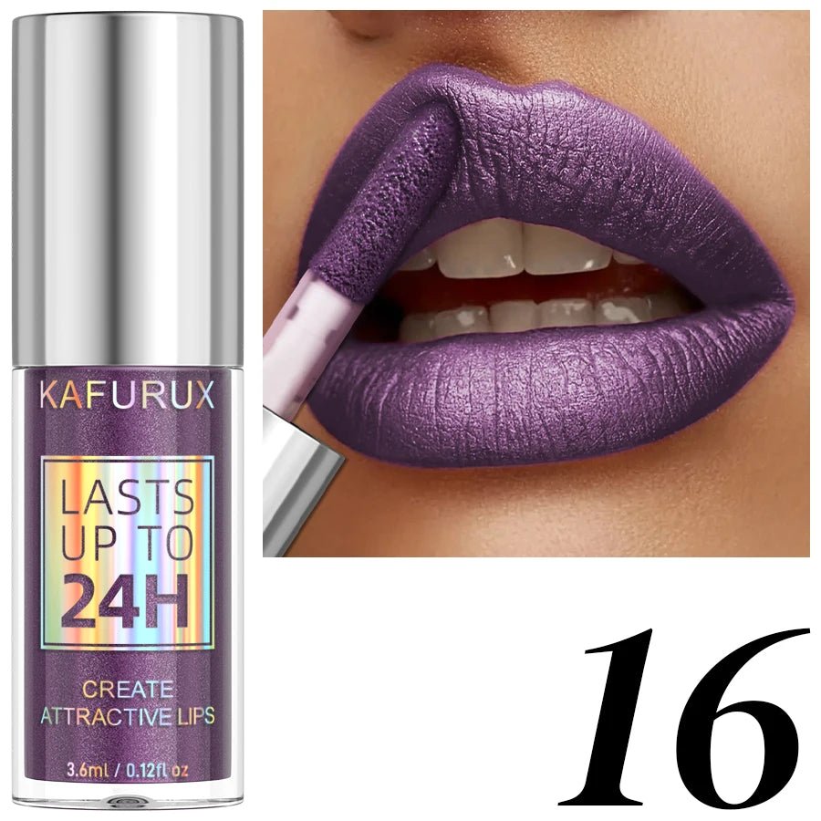 Diamond Glitter Lip Glaze — 20 Shades Waterproof Shimmer Sparkling Liquid Lipstick for Women - Mzunye