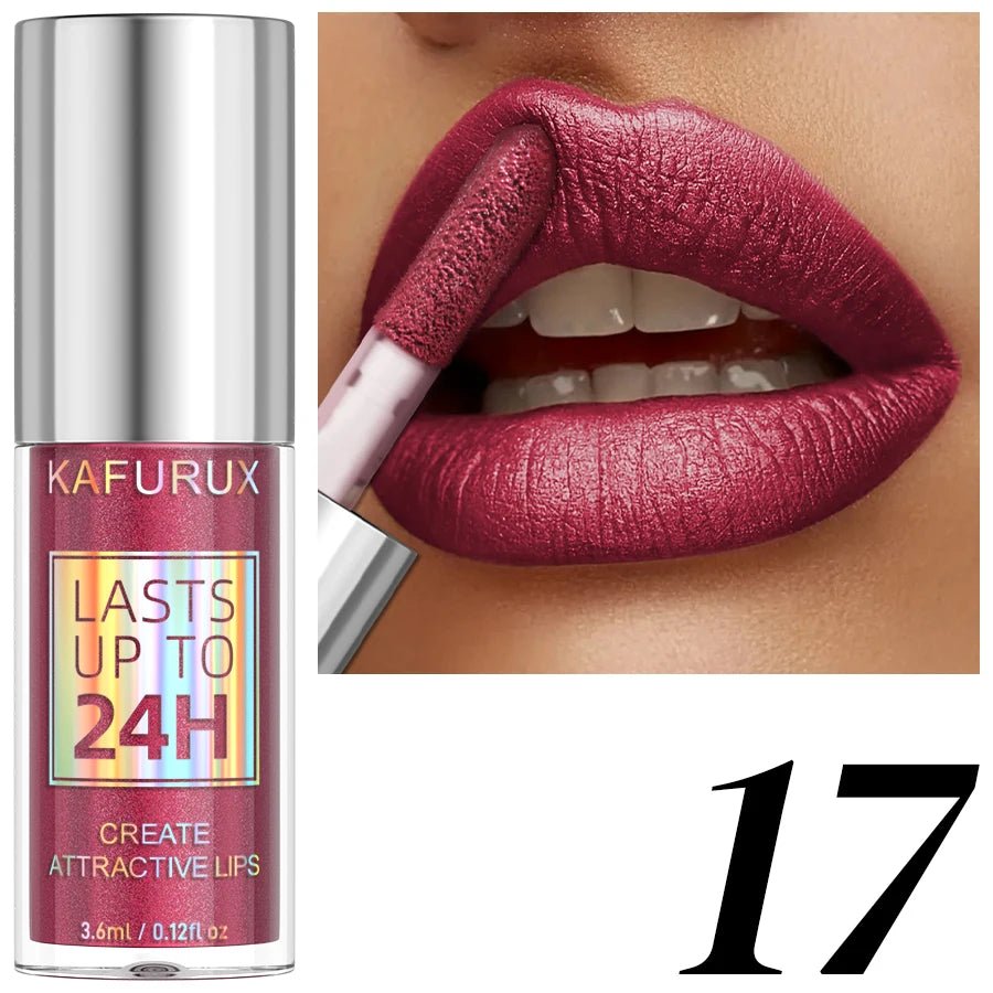 Diamond Glitter Lip Glaze — 20 Shades Waterproof Shimmer Sparkling Liquid Lipstick for Women - Mzunye