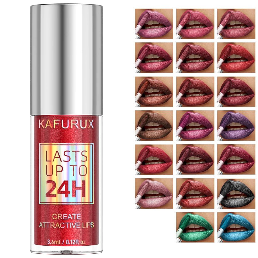 Diamond Glitter Lip Glaze — 20 Shades Waterproof Shimmer Sparkling Liquid Lipstick for Women - Mzunye