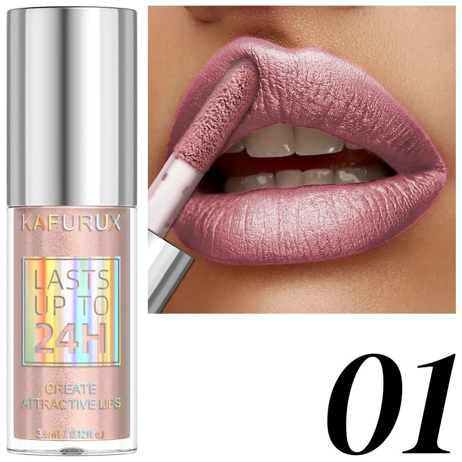 Diamond Glitter Lip Glaze — 20 Shades Waterproof Shimmer Sparkling Liquid Lipstick for Women - Mzunye