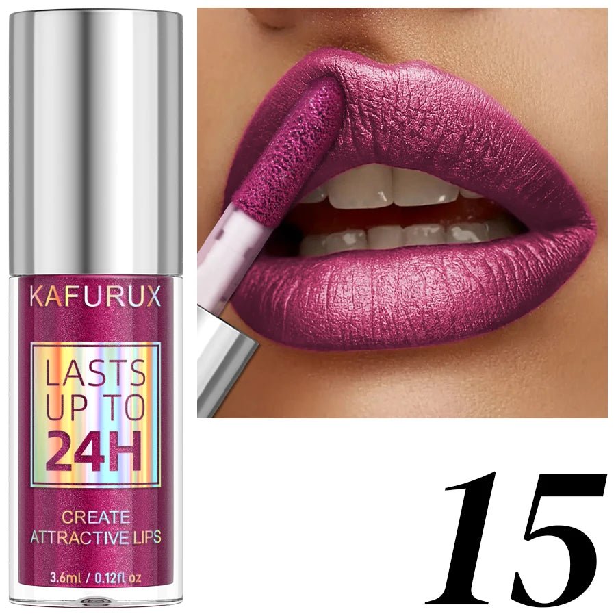 Diamond Glitter Lip Glaze — 20 Shades Waterproof Shimmer Sparkling Liquid Lipstick for Women - Mzunye