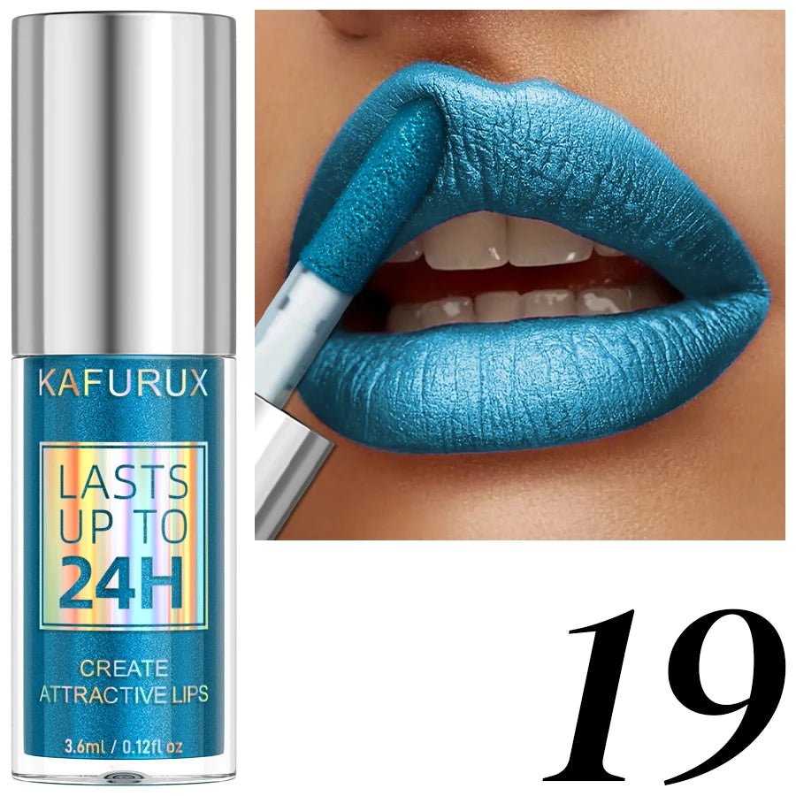 Diamond Glitter Lip Glaze — 20 Shades Waterproof Shimmer Sparkling Liquid Lipstick for Women - Mzunye