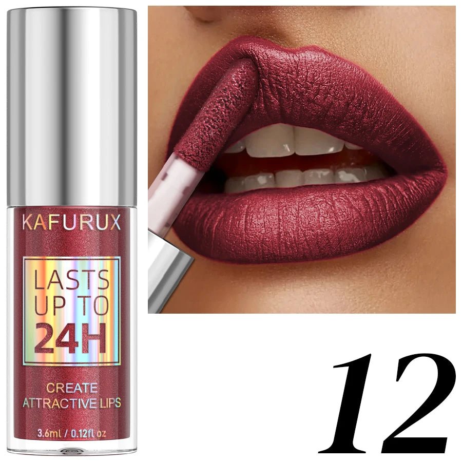 Diamond Glitter Lip Glaze — 20 Shades Waterproof Shimmer Sparkling Liquid Lipstick for Women - Mzunye
