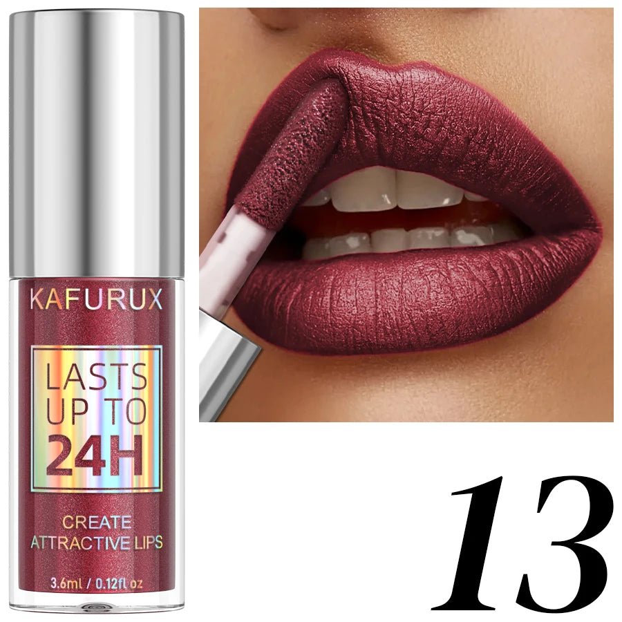 Diamond Glitter Lip Glaze — 20 Shades Waterproof Shimmer Sparkling Liquid Lipstick for Women - Mzunye