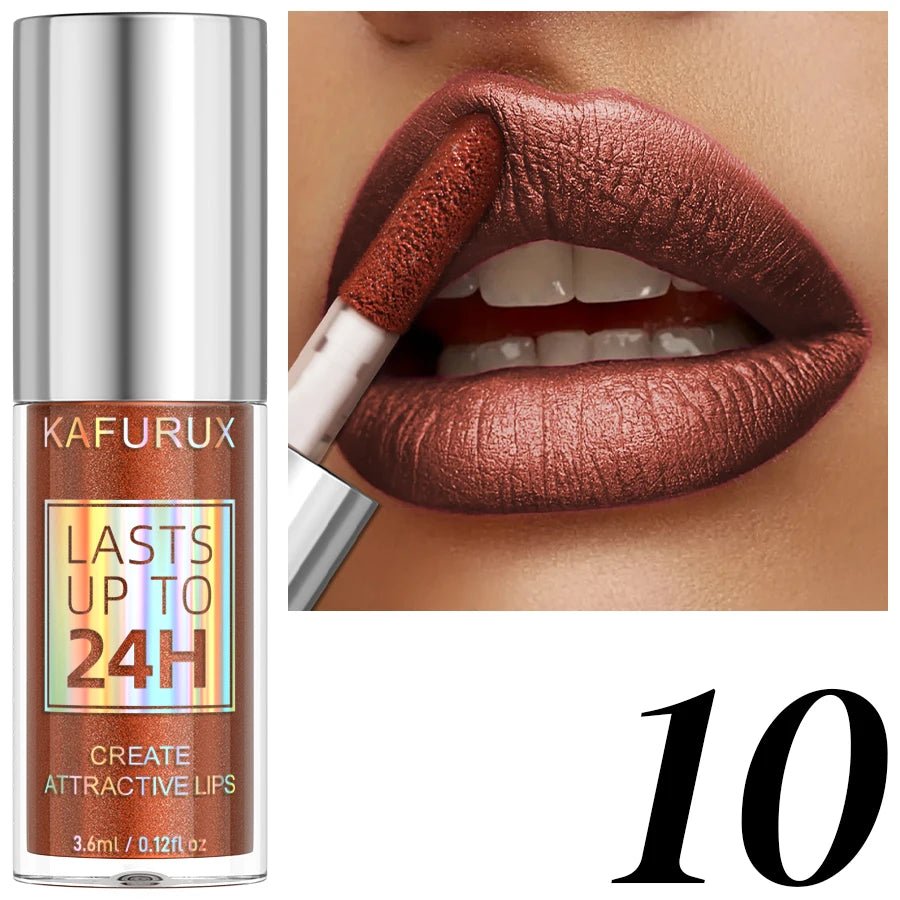 Diamond Glitter Lip Glaze — 20 Shades Waterproof Shimmer Sparkling Liquid Lipstick for Women - Mzunye