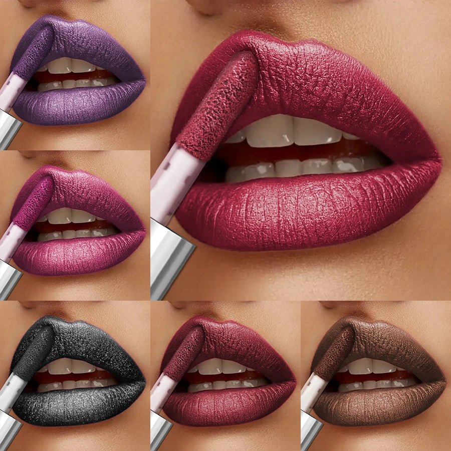 Diamond Glitter Lip Glaze — 20 Shades Waterproof Shimmer Sparkling Liquid Lipstick for Women - Mzunye