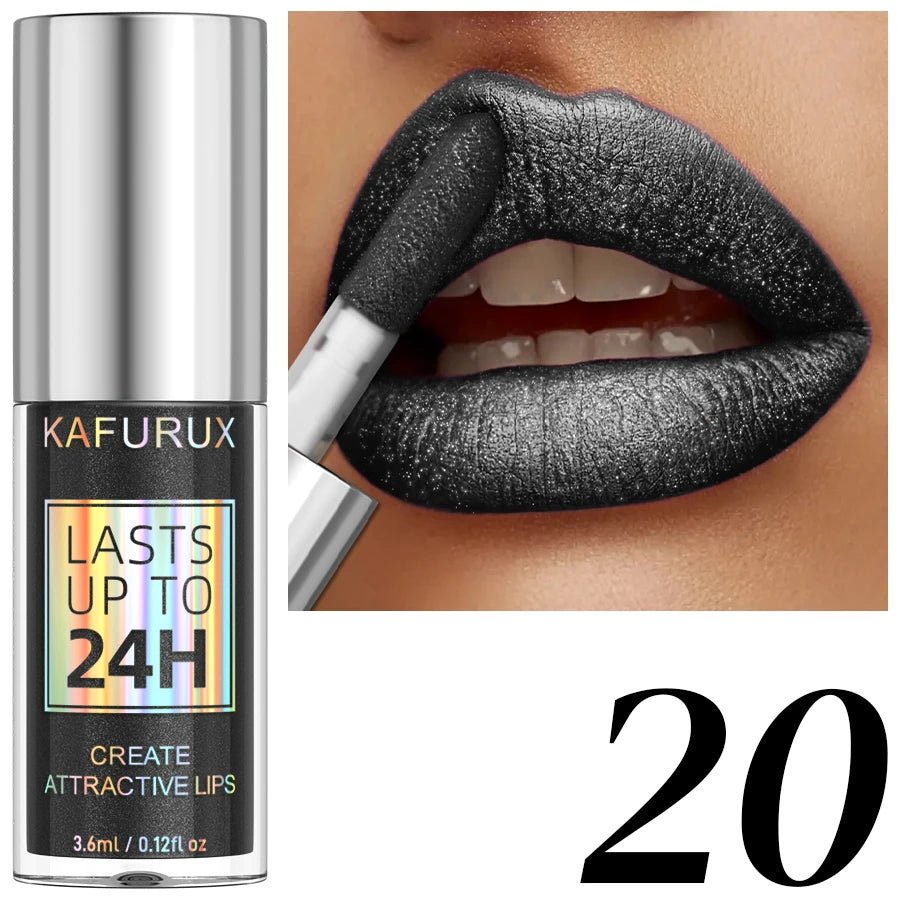 Diamond Glitter Lip Glaze — 20 Shades Waterproof Shimmer Sparkling Liquid Lipstick for Women - Mzunye