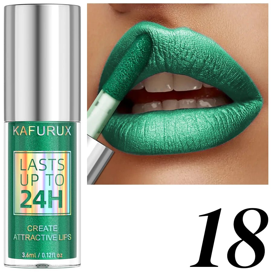 Diamond Glitter Lip Glaze — 20 Shades Waterproof Shimmer Sparkling Liquid Lipstick for Women - Mzunye