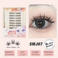 DIY Cluster Eyelashes — Glue - Free Natural Manga Lashes Soft False Eyelashes for Daily Makeup - Mzunye
