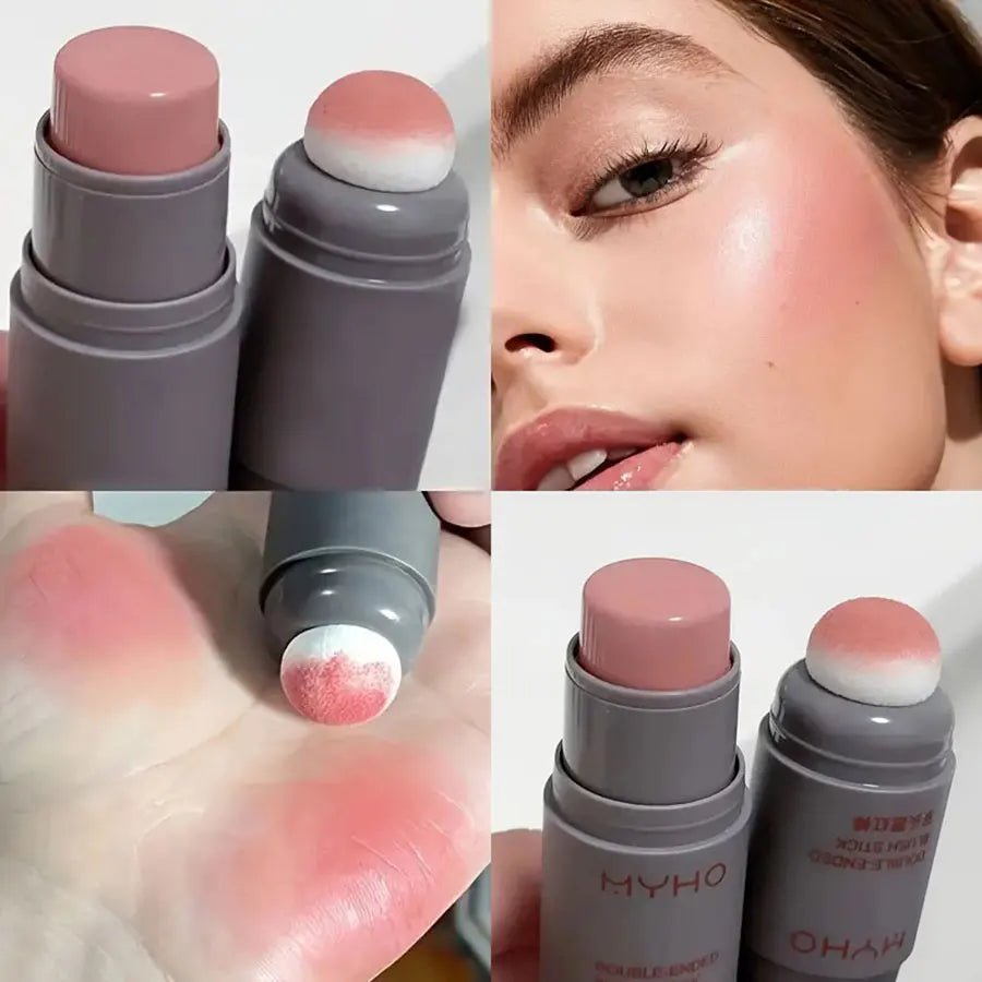 Double - Ended Creamy Blush Stick — Natural Matte Flush in 3 Shades - Mzunye