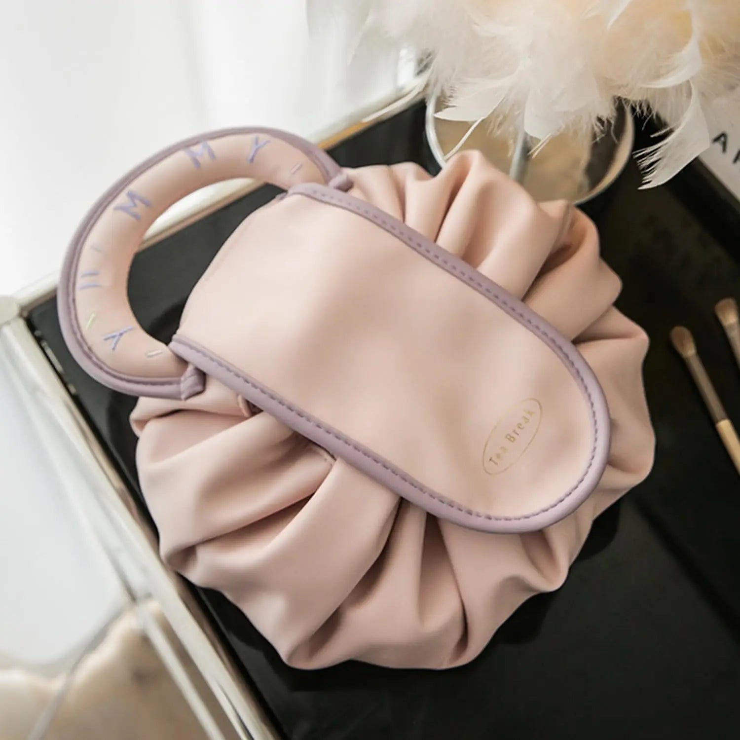Drawstring Makeup Bag – Large Capacity Portable Travel Cosmetic Organizer - Mzunye