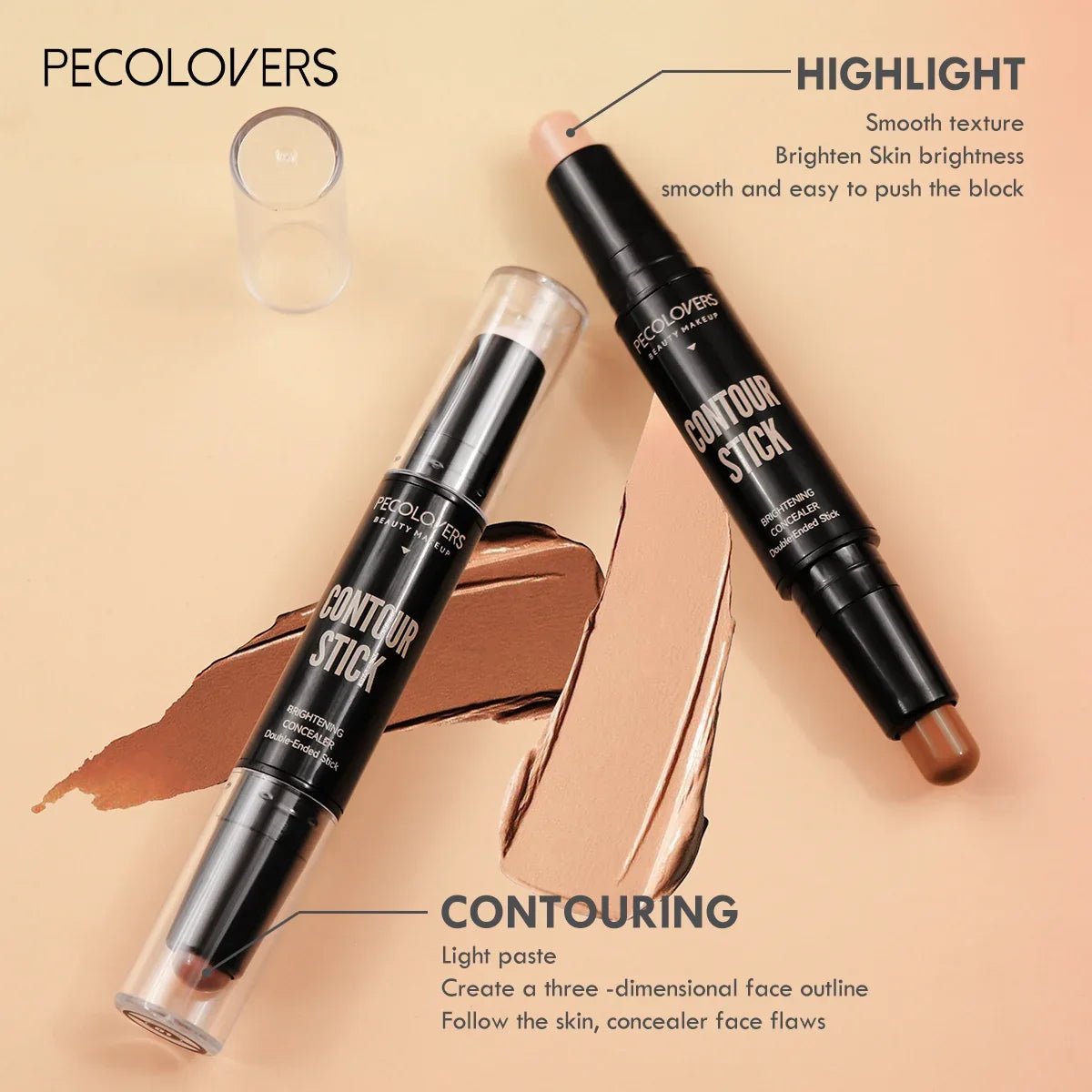 Dual - Ended Contour & Highlight Pen — Waterproof, Precise & Blendable - Mzunye