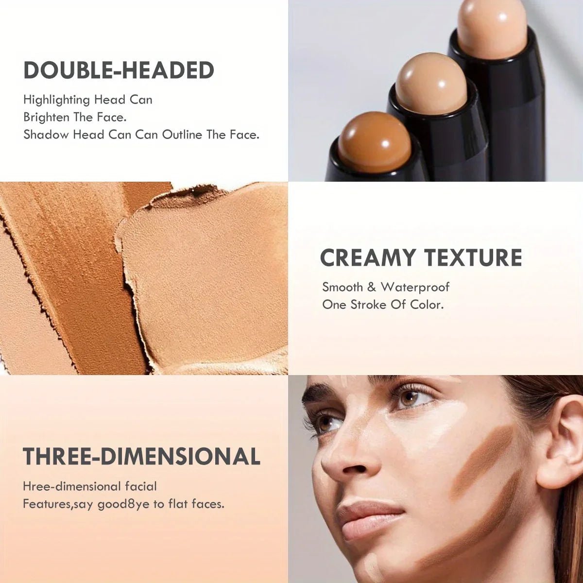 Dual - Ended Contour & Highlight Pen — Waterproof, Precise & Blendable - Mzunye