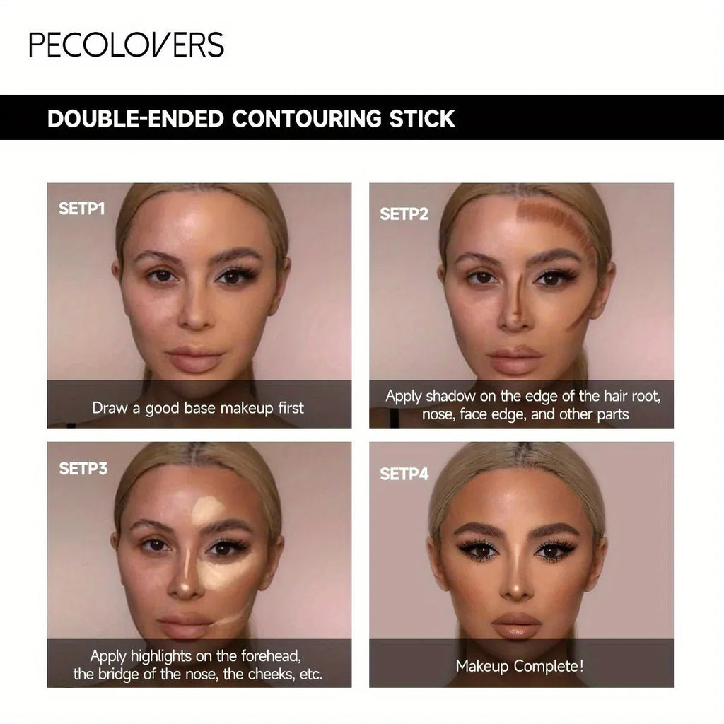 Dual - Ended Contour & Highlight Pen — Waterproof, Precise & Blendable - Mzunye