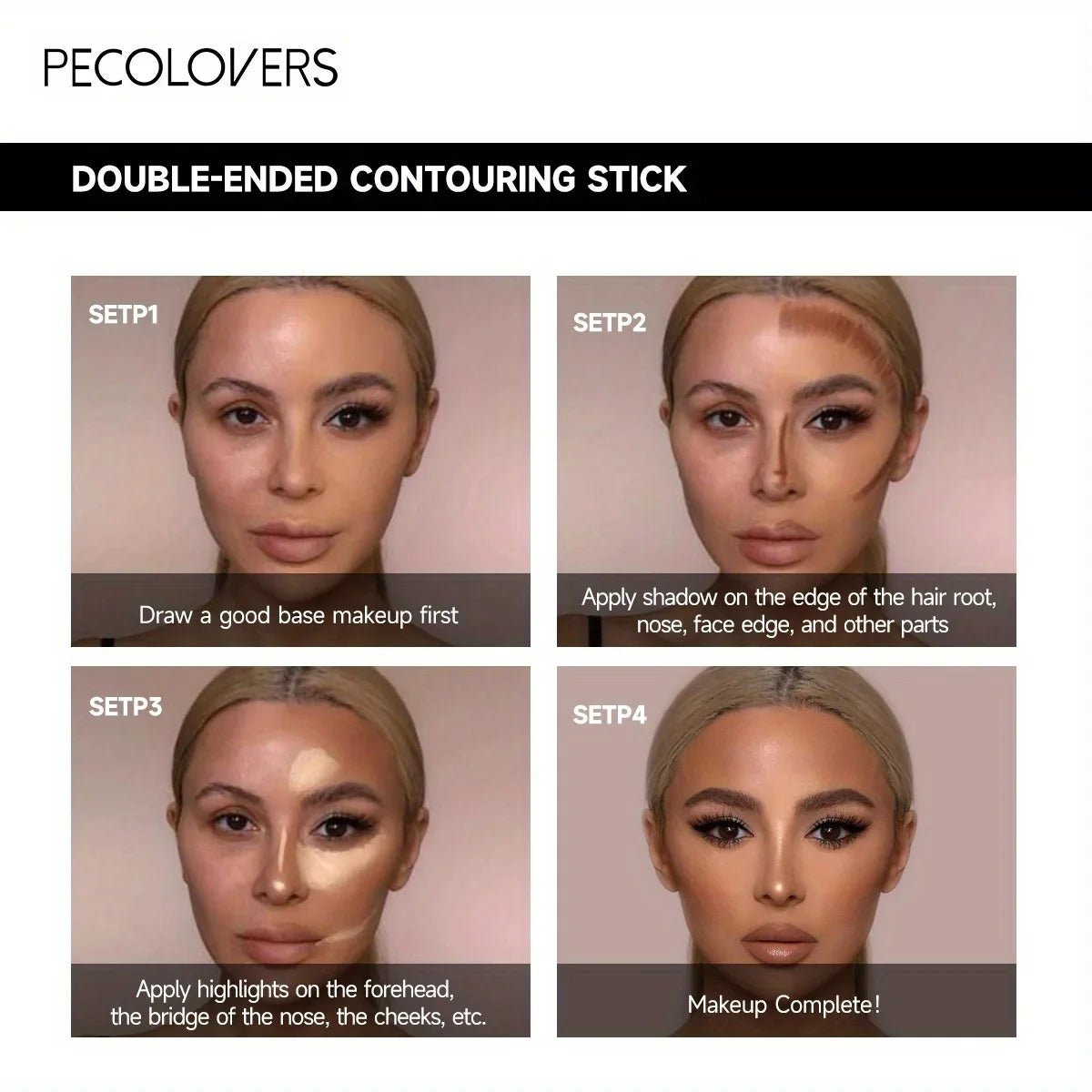Dual - Ended Contour & Highlight Pen — Waterproof, Precise & Blendable - Mzunye
