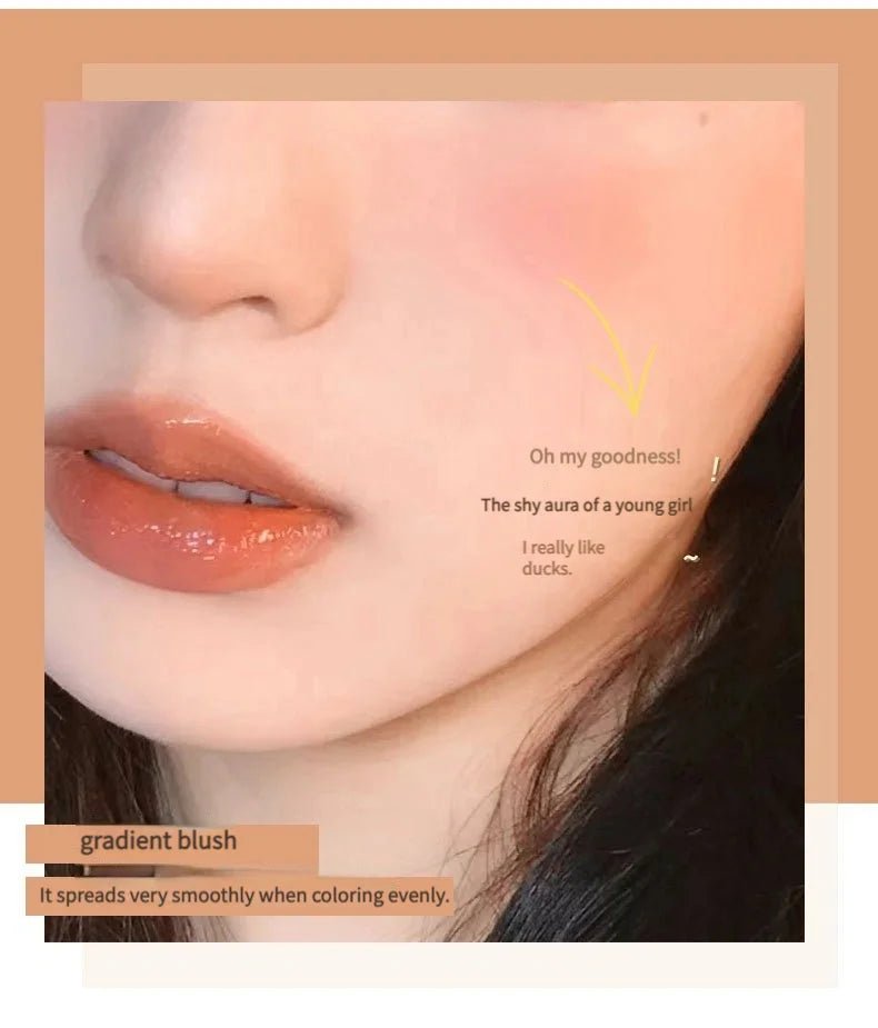 Dual Gradient Blush & Highlighter — Brightening Natural Cheek Glow in 4 Shades - Mzunye