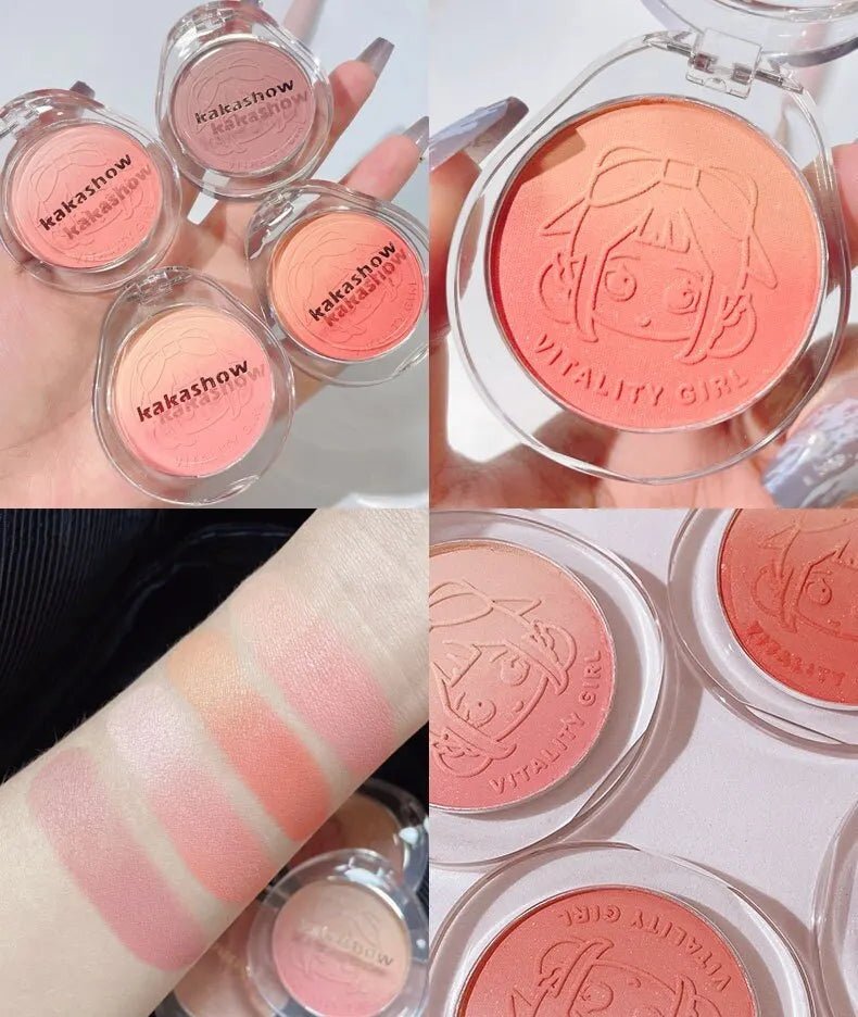 Dual Gradient Blush & Highlighter — Brightening Natural Cheek Glow in 4 Shades - Mzunye