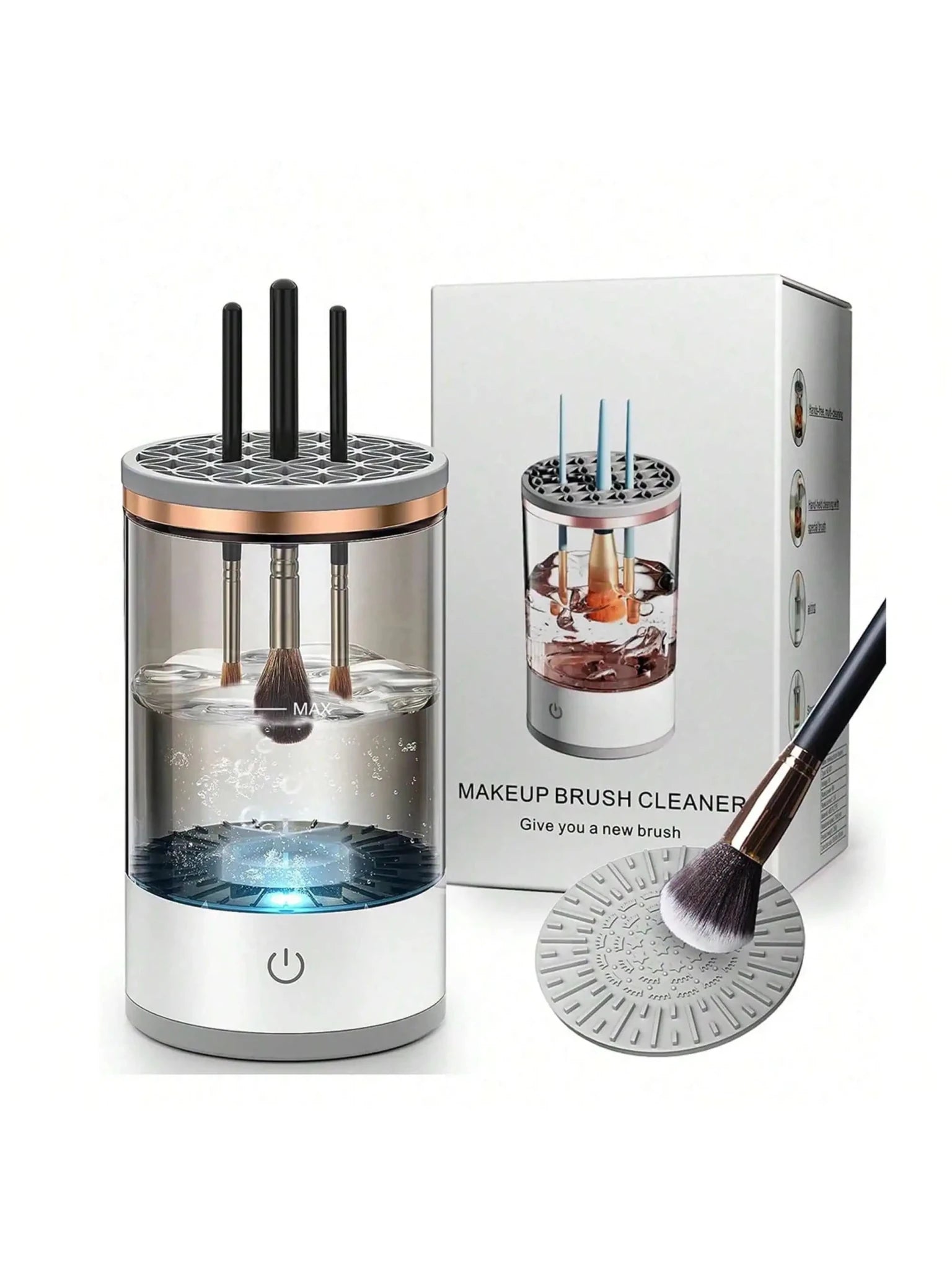 Electric Makeup Brush Cleaner Machine — Automatic Brush Spinner Cleaner for Home and Professional Use - Mzunye