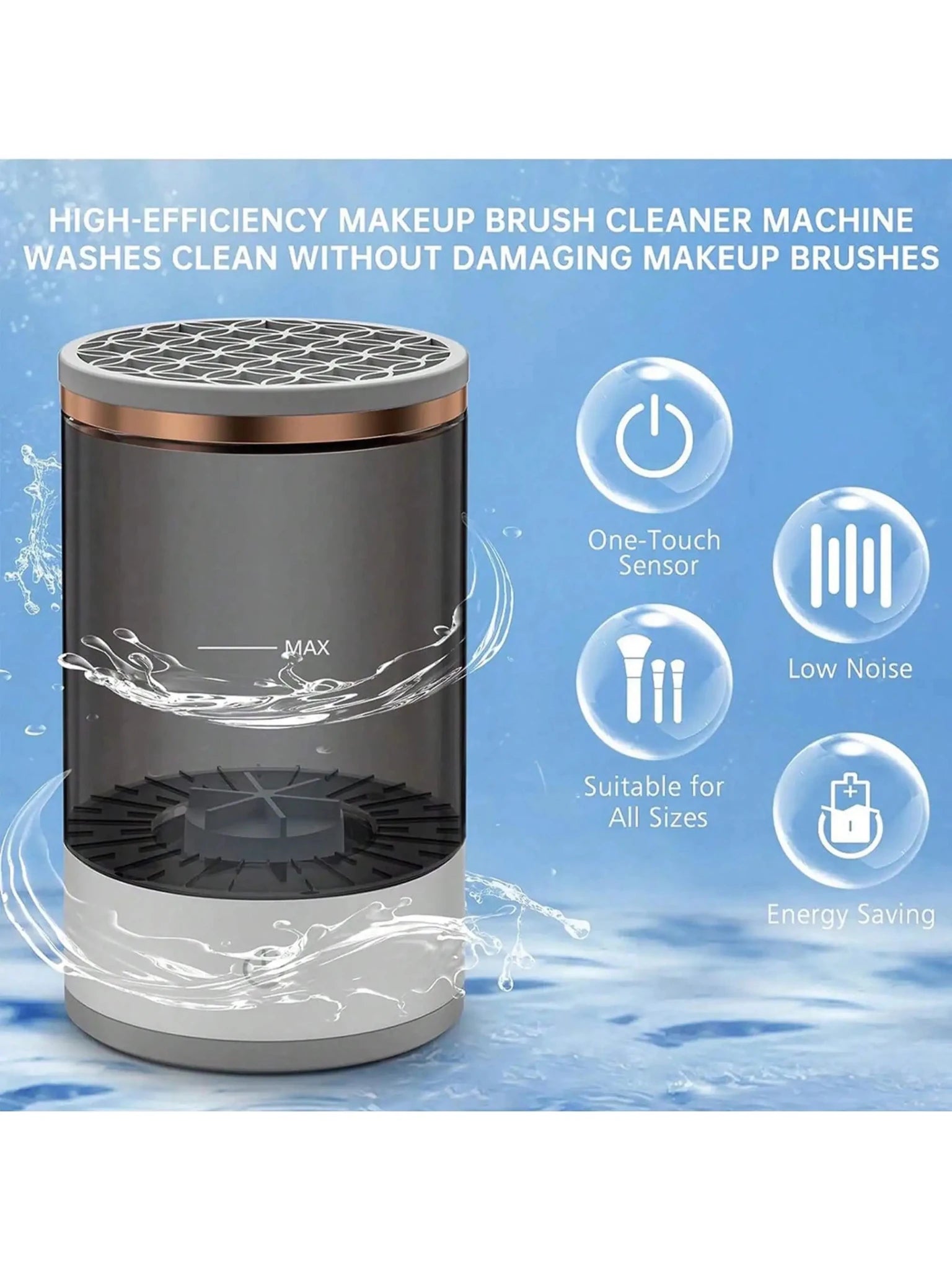 Electric Makeup Brush Cleaner Machine — Automatic Brush Spinner Cleaner for Home and Professional Use - Mzunye