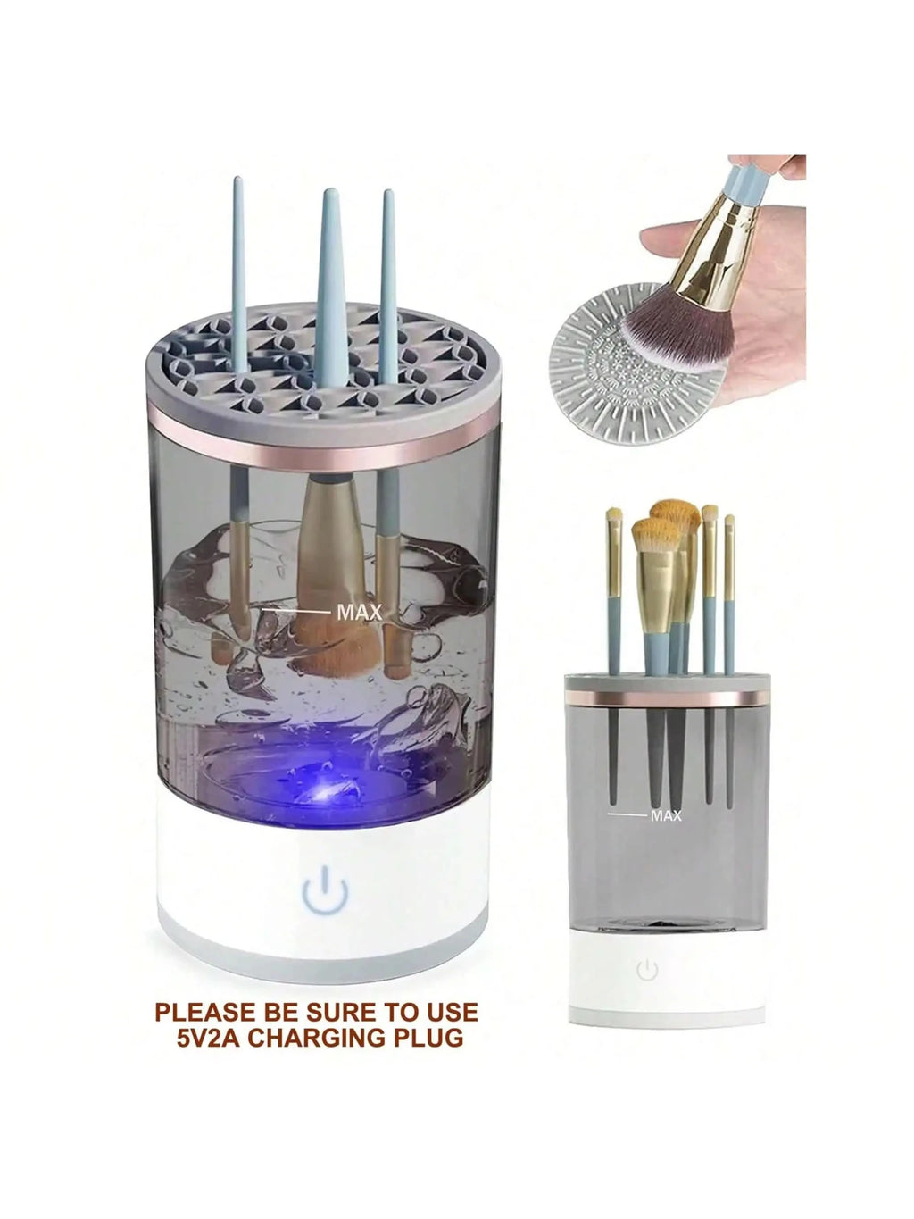 Electric Makeup Brush Cleaner Machine — Automatic Brush Spinner Cleaner for Home and Professional Use - Mzunye