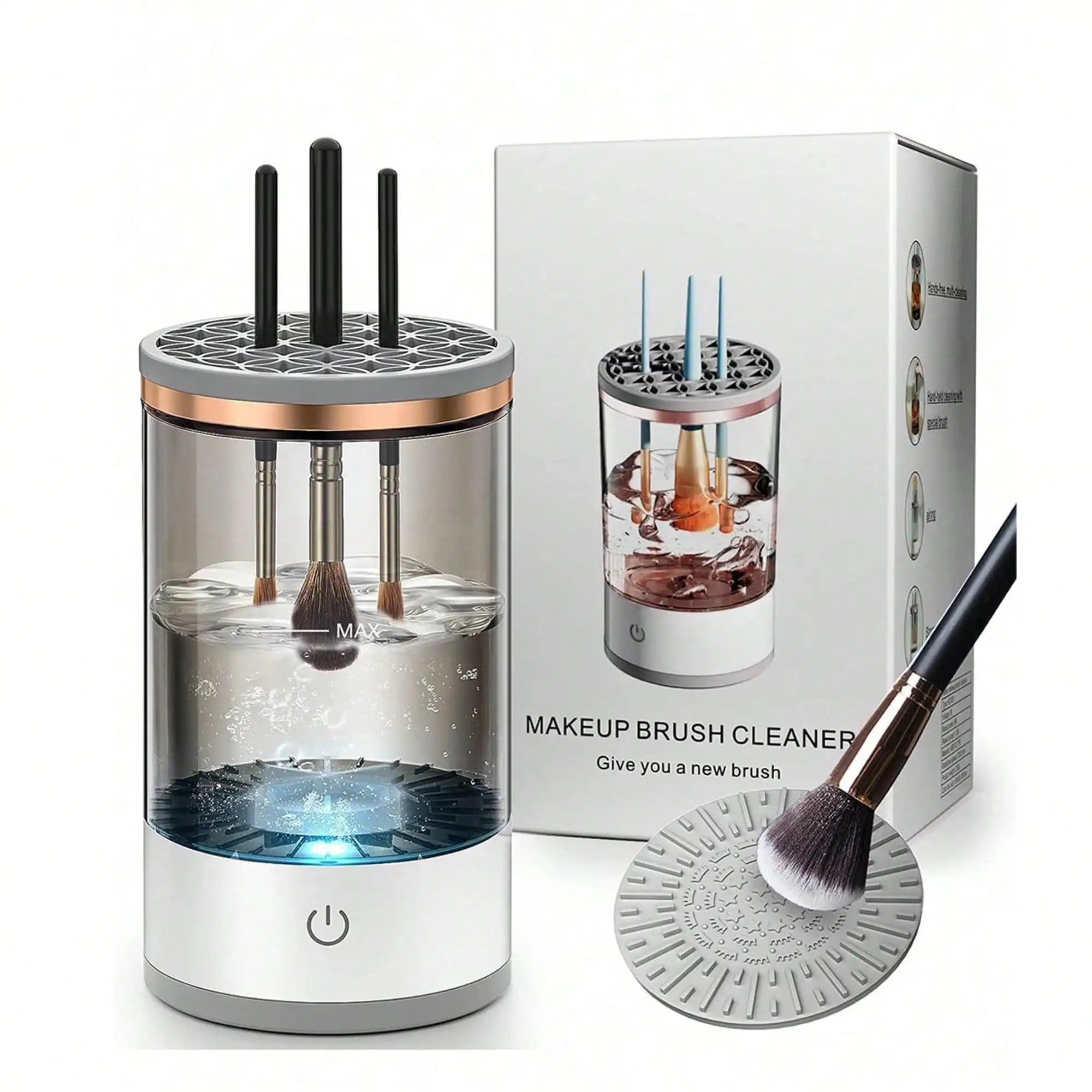 Electric Makeup Brush Cleaner Machine — Automatic Brush Spinner Cleaner for Home and Professional Use - Mzunye