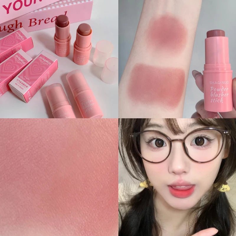 Energizing Creamy Blush Stick — Natural Matte Youthful Glow in 3 Shades - Mzunye
