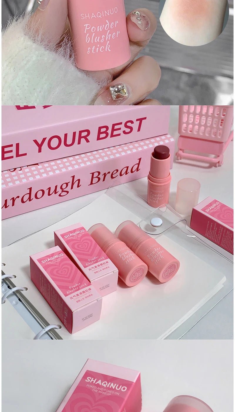 Energizing Creamy Blush Stick — Natural Matte Youthful Glow in 3 Shades - Mzunye