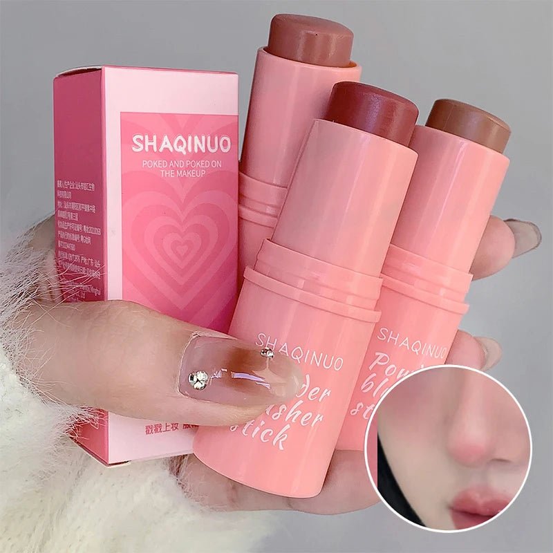 Energizing Creamy Blush Stick — Natural Matte Youthful Glow in 3 Shades - Mzunye
