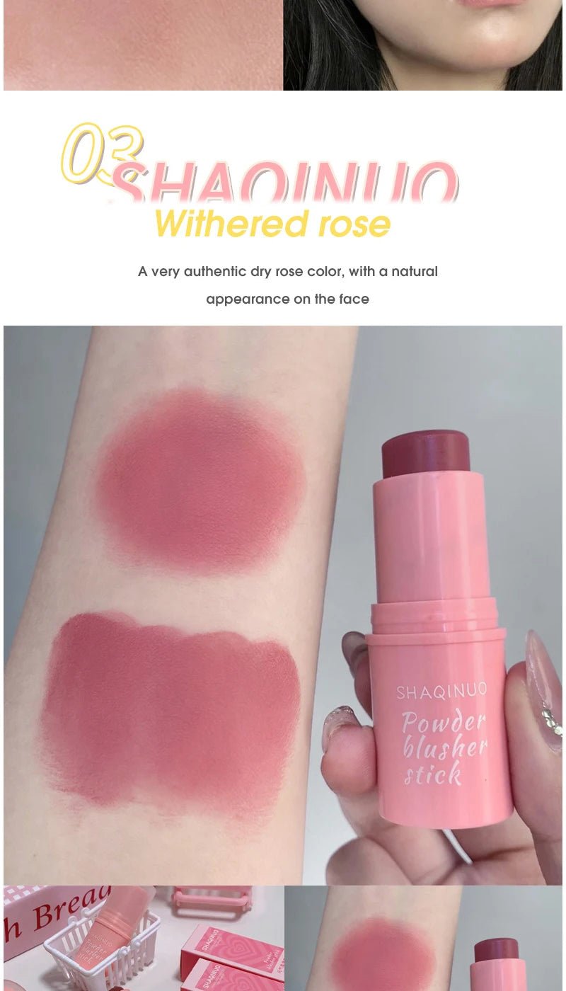 Energizing Creamy Blush Stick — Natural Matte Youthful Glow in 3 Shades - Mzunye