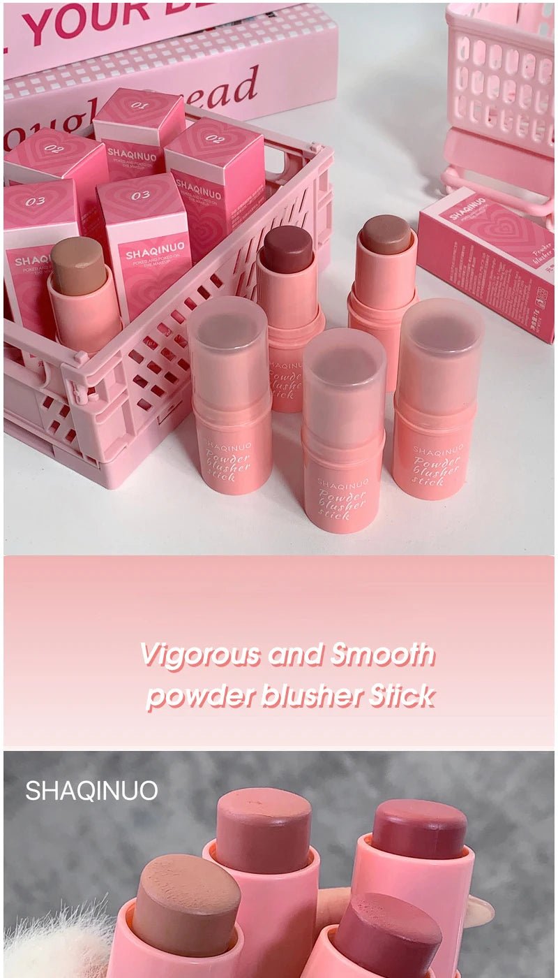 Energizing Creamy Blush Stick — Natural Matte Youthful Glow in 3 Shades - Mzunye