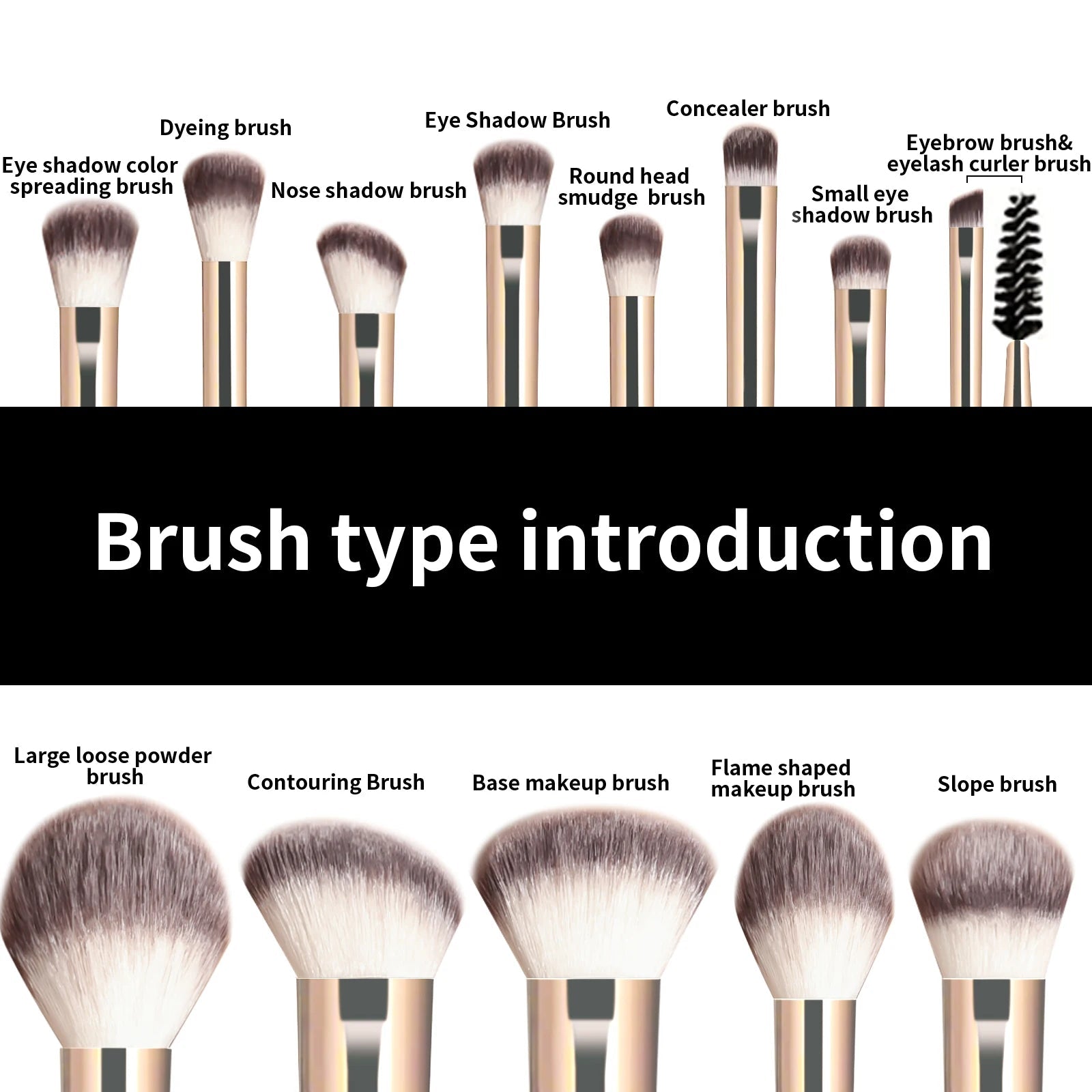 Flawless Blending • Soft Bristles • Complete Face & Eye Kit - Mzunye