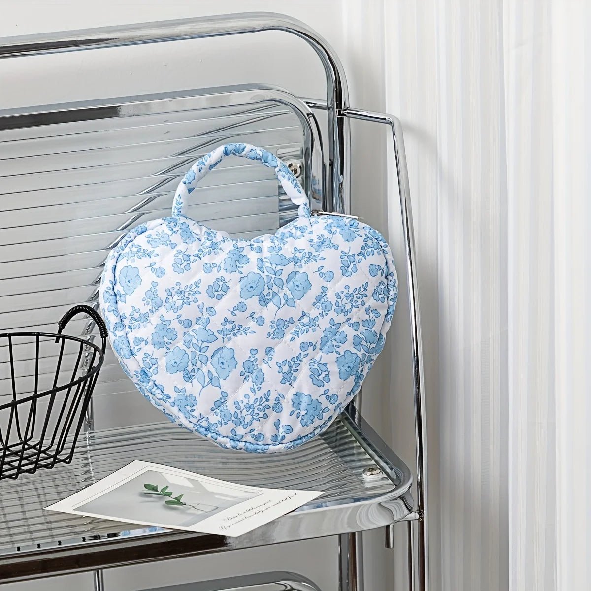 Floral Travel Makeup Bag – Large Capacity Cosmetic Organizer with Handles - Mzunye