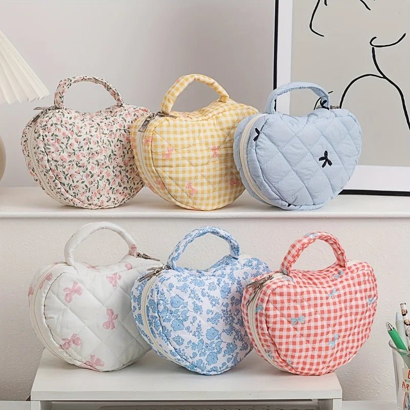 Floral Travel Makeup Bag – Large Capacity Cosmetic Organizer with Handles - Mzunye