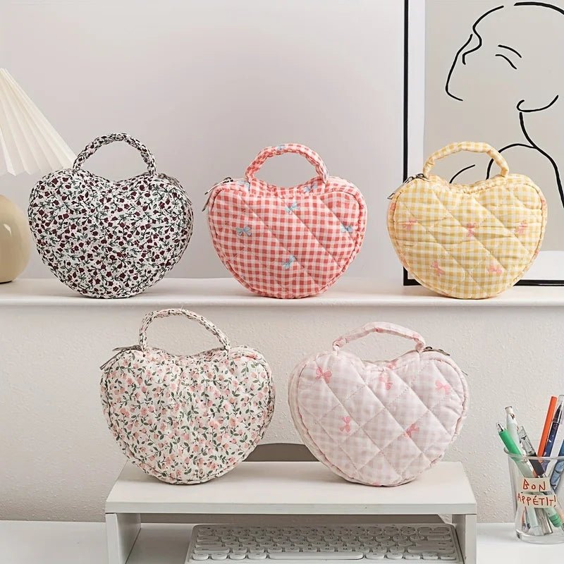 Floral Travel Makeup Bag – Large Capacity Cosmetic Organizer with Handles - Mzunye