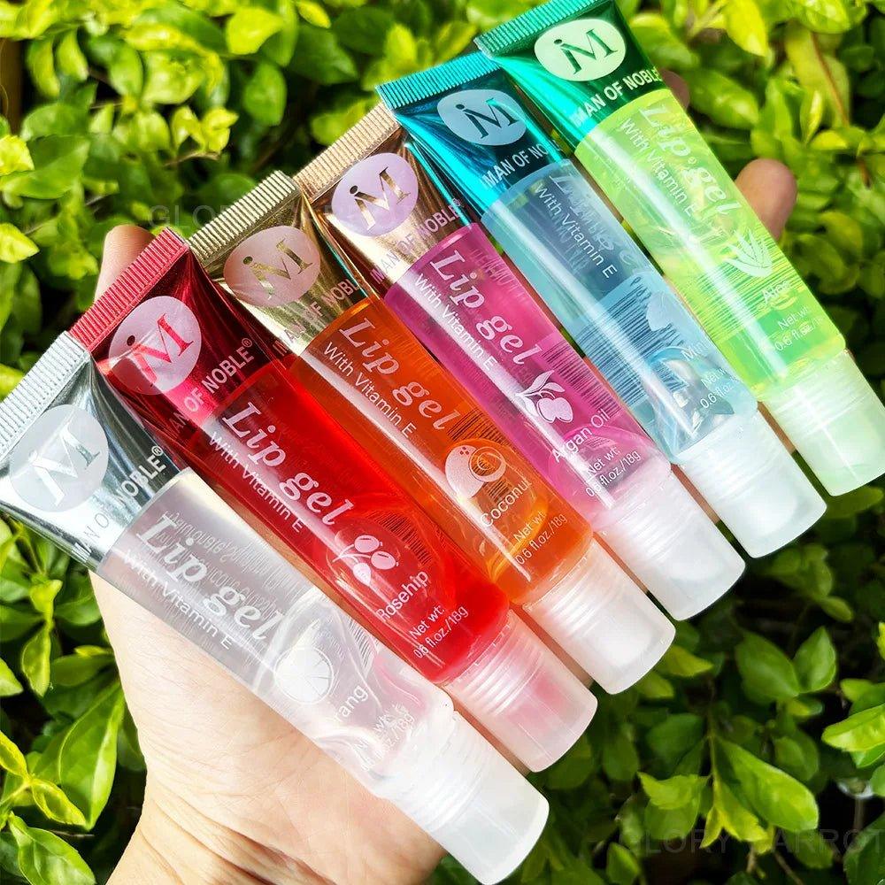 Fruity Glam 6 - Piece Lip Gloss Set — Hydrating Watery Glossy Lips - Mzunye