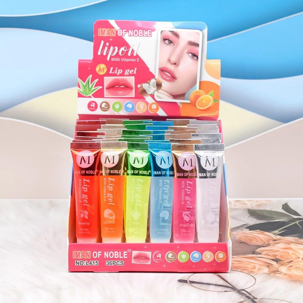 Fruity Glam 6 - Piece Lip Gloss Set — Hydrating Watery Glossy Lips - Mzunye