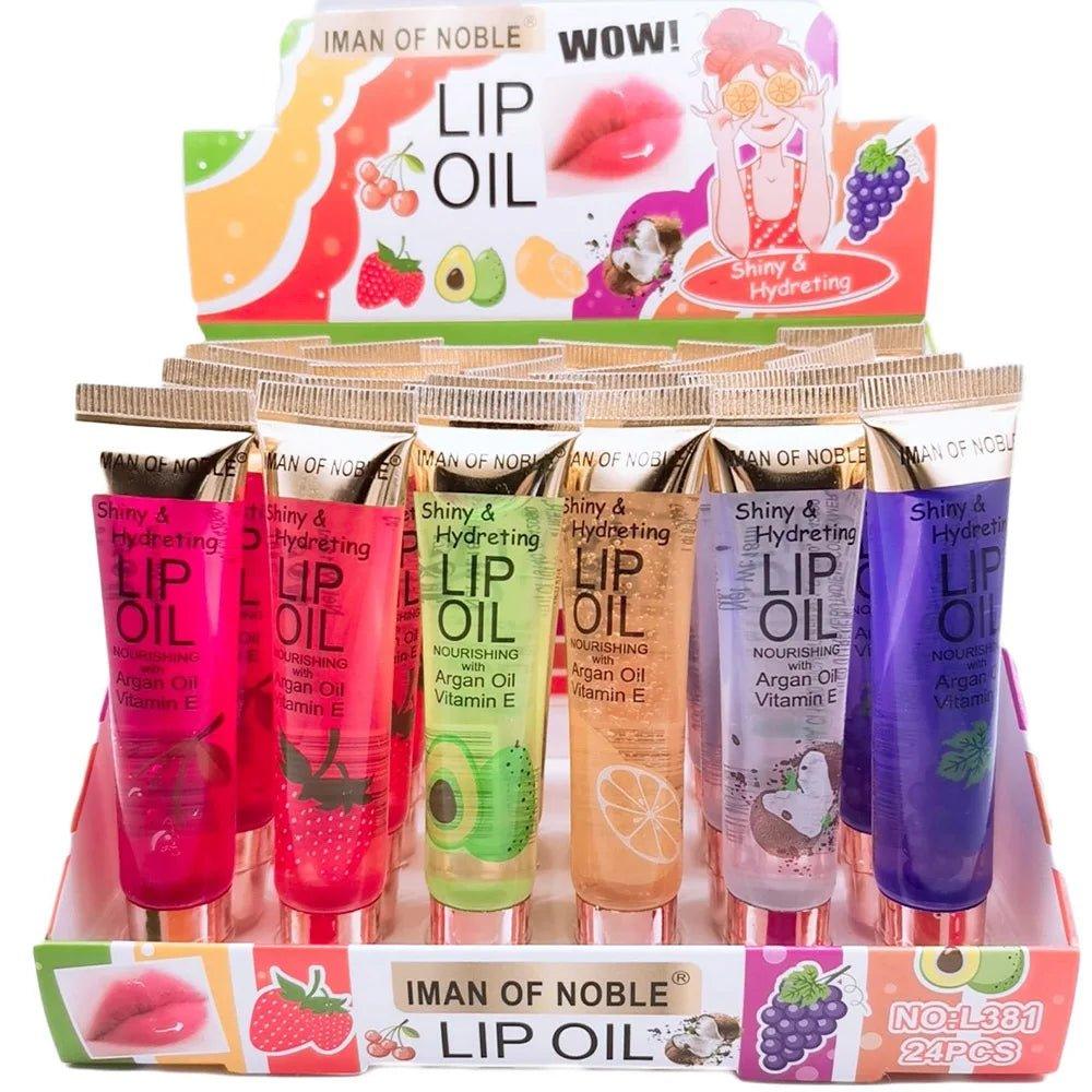 Fruity Glam 6 - Piece Lip Gloss Set — Hydrating Watery Glossy Lips - Mzunye